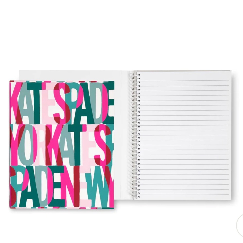 π Kate Spade Layered Logo Spiral Notebook